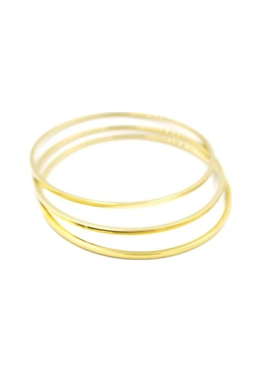 3'lü Ajda Bilezik - 60mm - Altın Çok Renkli