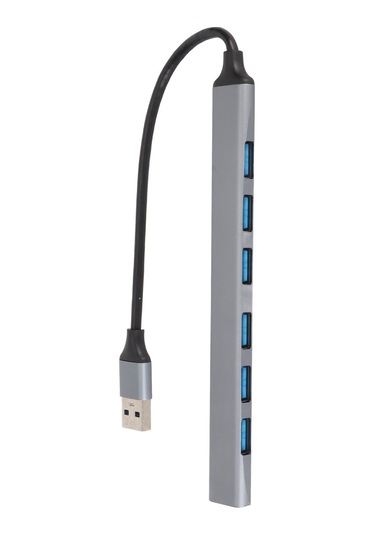 Xindoker Usb Hub 7 Portlu 1xusb 3.0 + 6xusb 2.0 - 5gbps Hızlı Veri Transferi, Alüminyum Gövde, Taşınabilir, Plug&play Ads-303a