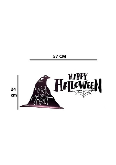 Periboia Happy Halloween Temalı Duvar Stickerı Karışık Renkli