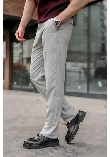 Madmext Gri Basic Erkek Pantolon E6576