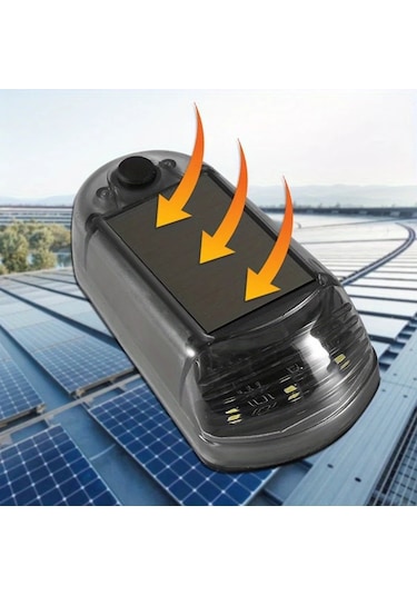 Dashanshop 2/4 Adet Araç Led Güneş Enerjili Işık Dekoratif Ortam Aydınlatma Çarpışma Önleyici Güvenlik Oto Motosiklet Aksesuar