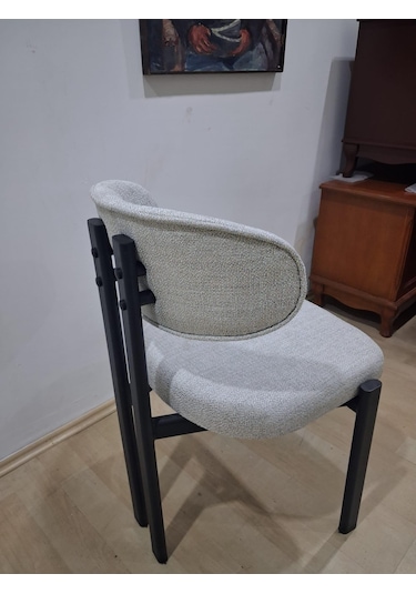 Sandalye 90603 Eliza Model Metal Siyah Ayak 1 Ad Ortopedik Kalın Sünger Siyah