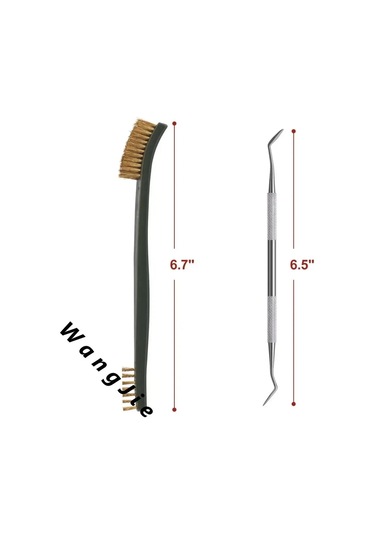 Vkemall Серебристый Чистка Труб Набор Инструментов С Футляром - 3 Двусторонних Щёток И 6 Зондов Для Труднодоступных Место