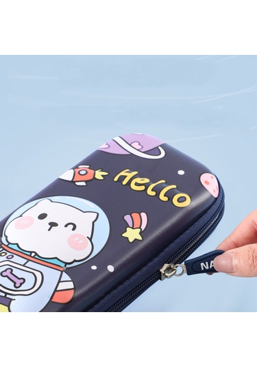 Erkek Çocukları İçin Sevimli Hayvan Karikatürlü Kalem Kutusu, Üç Katmanlı Erkek Çocuk Kalem Kutusu, Sevimli Kalem Kutusu, Erkek Çocukları, Okula Dönüş Ürünleri Th