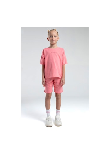 Rolypoly Kız Çocuk Pembe Bermuda Takım 5274-47595 Pembe
