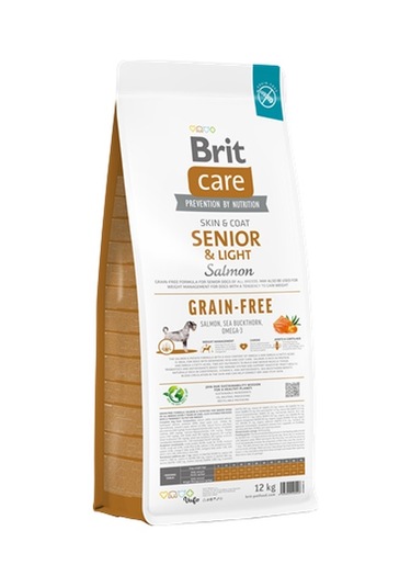 Brit Care Kilo Kontrolü Ve Deri - Tüy Hassasiyeti Olan Yaşlı Köpekler İçin, Tahılsız, Somonlu Kuru Mama 12 Kg