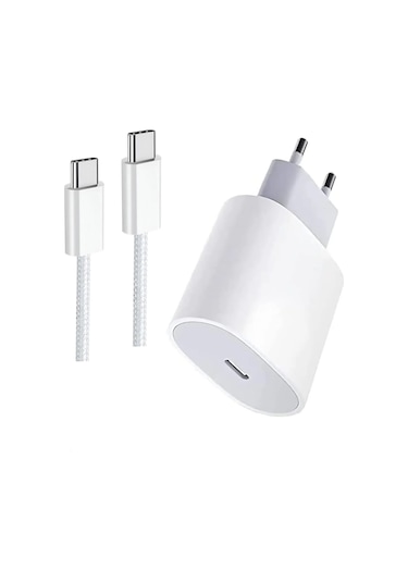 Iphone 15 16 - 15 16 Pro-15 16 Plus- 15 16 Pro Max 16e Uyumlu Hızlı Şarj Aleti 20w Hasır Kablolu Set