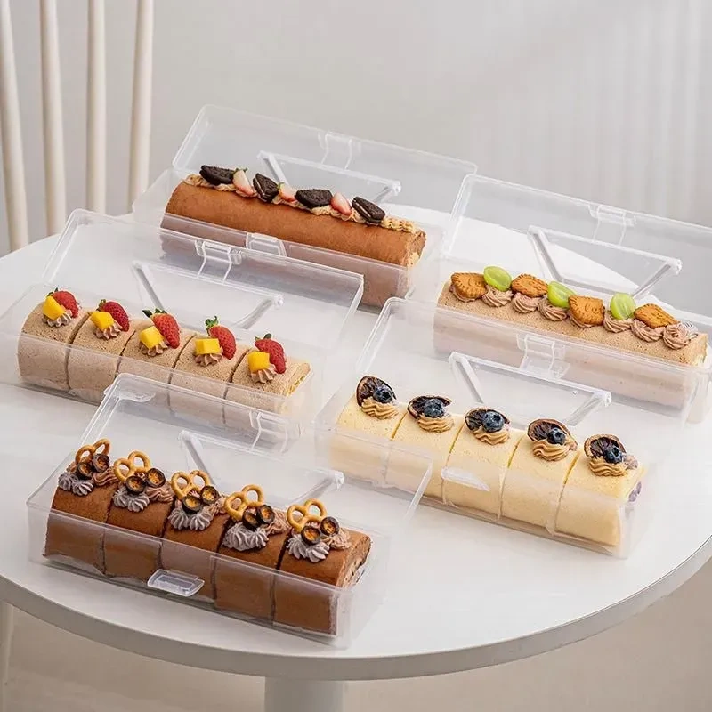 Yaleker Büyük Boy Gıda Seviyesi Pp Malzeme Pasta Sarımı Saklama Kutusu - Ev Kullanıma Uygun Muhafaza Kutusu Şeffaf