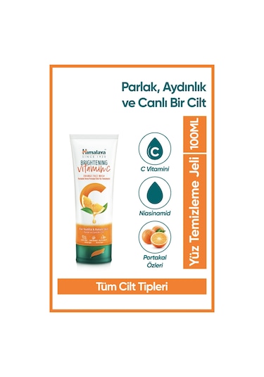 Himalaya Vitamin C Aydınlatıcı Portakal Özlü Yüz Temizleyici 100 ML + Serum 30 ML + Vitamin C Serum Krem 50 ML