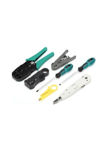 Ağ Kablosu Tamir Bakım Araç Seti Seti 14'ü 1 Arada Taşınabilir Telefon Kablo Kıvrımı