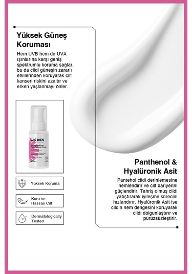 Luis Bien SPF 50+ Ton Eşitleyici Pembe Güneş Kremi 50 ML