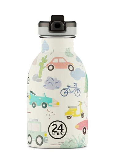 Kids Bottle Adventure Friends Pipetli Paslanmaz Çelik Çocuk Su Matarası 250 Ml Renkli