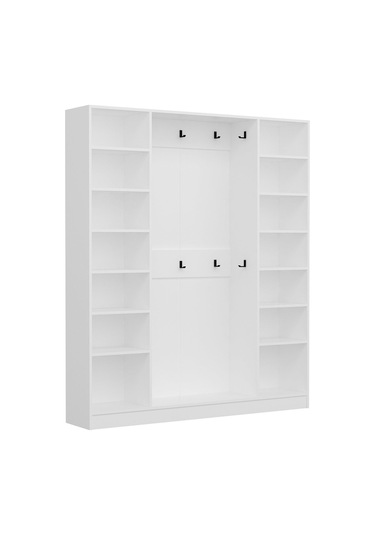 Minar Kale210 4 Kapaksız 2 Bölme Raf Portmanto Beyaz