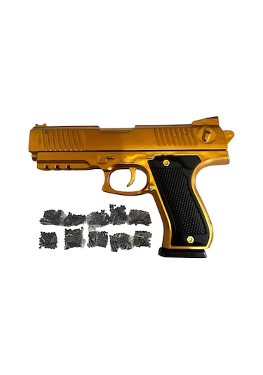 Boncuk Atan Tabanca Gold + 10 Paket Boncuk Gold