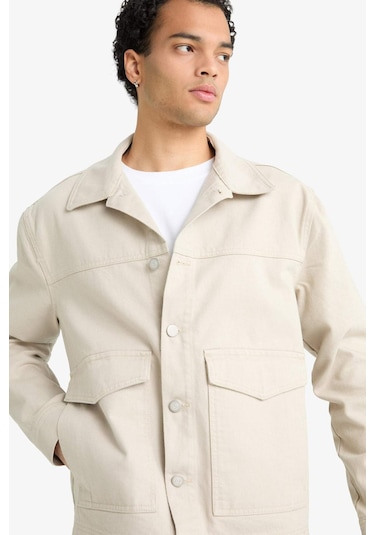 Defacto Relax Fit Düğmeli Cepli Denim Ceket F8273ax25aubg766 Bej Defacto Relax Fit Düğmeli Cepli Denim Ceket F8273ax25aubg766 Bej