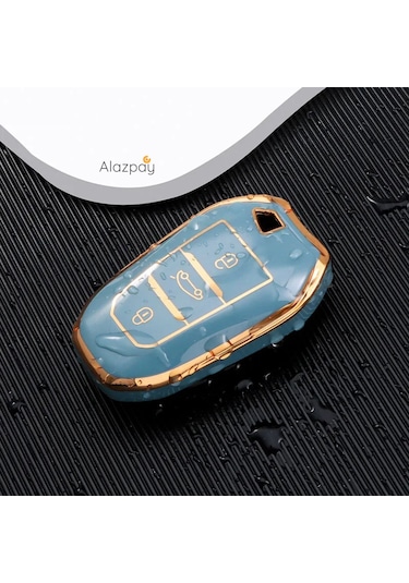 Peugeot 208 308 508 2008 3008 5008 Tpu Uyumlu Anahtar Kılıfı Mavigold