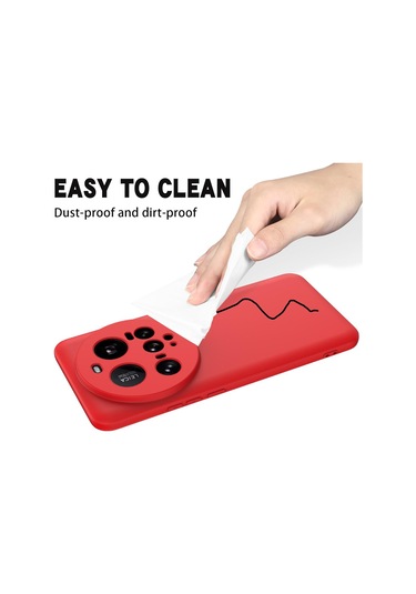 Xiaomi 15 Ultra Düz Renkli Sıvı Silikon Damlamaz Tam Kapsama Telefon Kılıfı Kırmızı