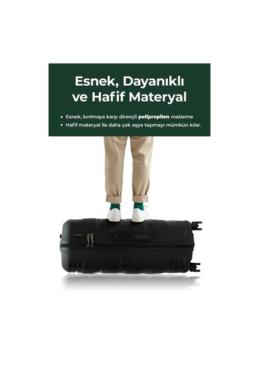 Artemis Polipropilen Pp Kırılmaz 2'li Valiz Seti Büyük Ve Kabin Boy - Gri Gri
