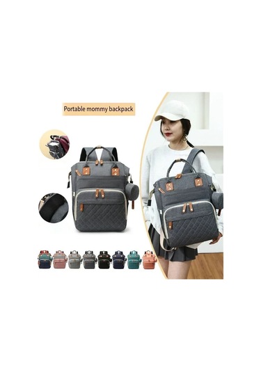 Jialan Taşınabilir Anne Çantası Büyük Kapasiteli Omuz Anne Ve Gri