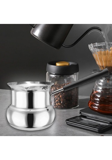 Homyl Kahve Potu Çaydanlık Süt Isıtma Lezzetli Günlük Gümüş