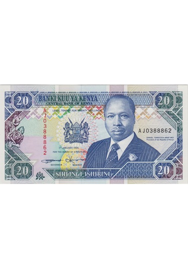 Kenya 20 Şilin 1994 Çil.