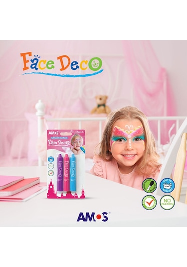 Amos Yüz Boyası - 3 Renk