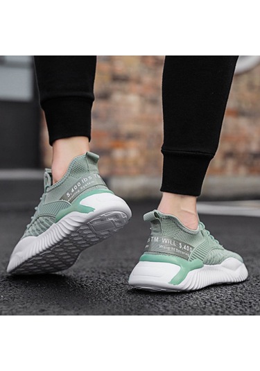 Teltree Erkek Zm-68 Yeşil Spor Ayakkabı 43 Numara - Nefes Alıcı Uçucu Dokuma, Kayışlı, Günlük Kullanıma Uygun, Dayanıklı, Trendy Diğer