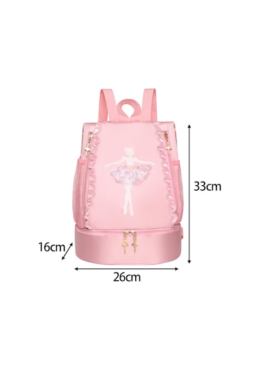 Suntek Bale Çantası Spor Yüzme Seyahat Jimnastik Için Sevimli Dantel Dekor Pembe