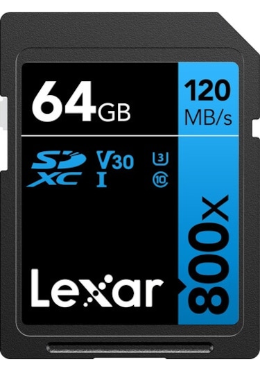 Lexar BLUE Series 64 GB High-Performance 800x UHS-I SDXC Hafıza Kartı