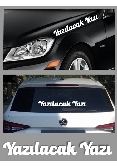 Kişiye Özel Yazı - 2 Adet Isim Soyisim Yazı - Araba - Oto - Araç -motosiklet - Karavan Sticker Etiket 00096 30 Cm