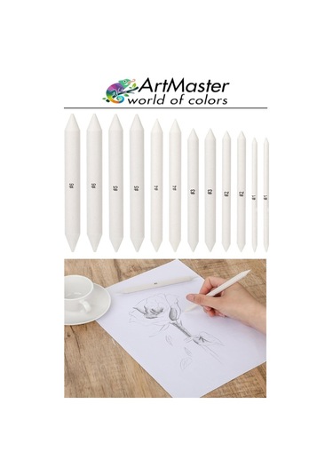 Gölgelendirme Kalemi Pastel Dağıtıcı 3 Lü 1 Paket Ve 1 Adet Hamur Silgi Kalemi Kara Kalem Dağıtıcı Kalem Kaynaştırma