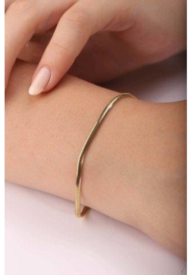 Sefa Gold SFBL06 14 Ayar Altın İtalyan Balık Sırtı Bileklik Sarı Altın