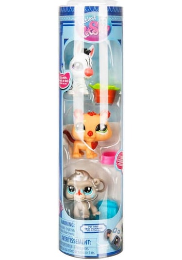Littlest Pet Shop Minişler 3 Lü Figür Seti S2 05974 Zebra - Aslan - Maymun