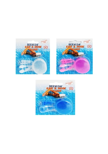 Bermuda Kutulu Silikon Burunluk ve Kulaklık Çok Renkli