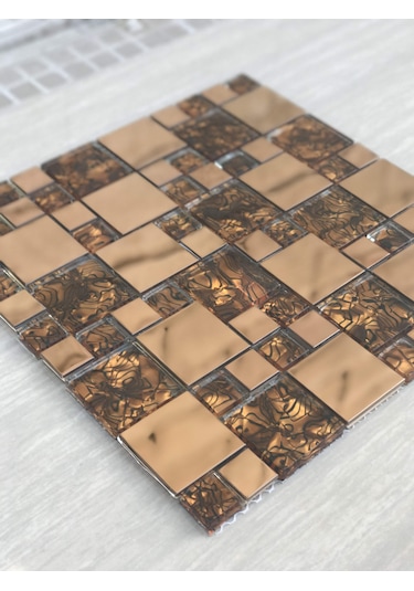 Mk04 Granitto Bronz Bakır Cam Mozaik