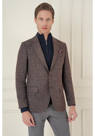 C 693 Slim Fit Kiremit Spor Ceket Kiremit