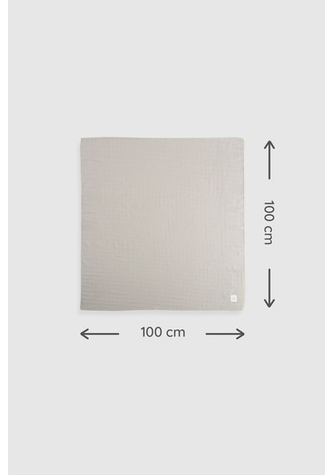 Organik Pamuk Müslin Mavi 3'lü Swaddle Seti 100x100 Cm Mavi