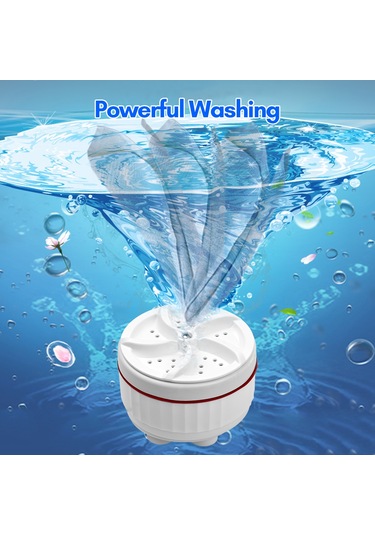 Lemestar Usb Beslemeli Minik Ultrasonik Çamaşır Makinesi, Süspansiyonlı, Giyim/çorap/bebek Giysisi Yıkaması İçin Uygun Beyaz