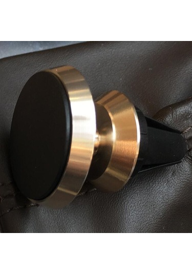 Araç Telefonu Tutacağı Manyetik Klima Hava Çıkışı Geçmeli Braket Altın -