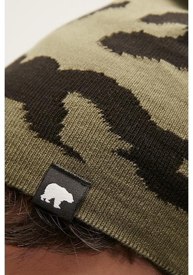 Bad Bear Camo Simple Iı Forest Yeşil Kamuflaj Bere - Koyu Yeşil