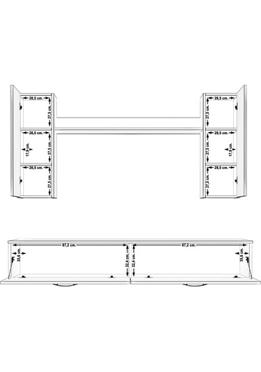 Decoraktiv Eko 7 Slm Std Tv Ünitesi Tv Sehpası Ceviz