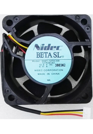 Nidec D06t-12th 60x60x25mm 12.5v Dc 0.11a 3 Kablolu Fan