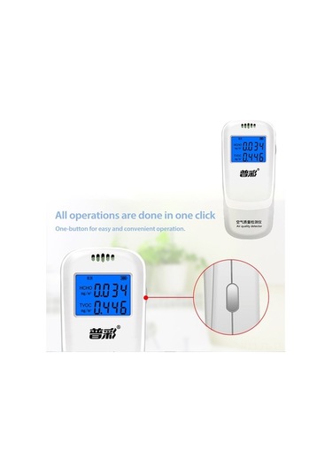 Pazly Lemestar Formaldehit & Voc Hava Kalitesi Ölçer, Pil Dahil, Beyaz Renk