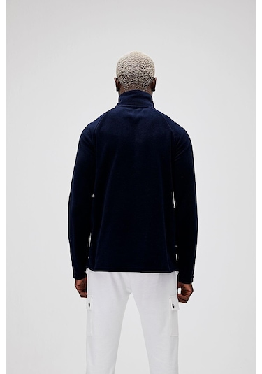 Bad Bear Husky Erkek Yarım Fermuarlı Lacivert Polar 19.02.21.006- Lacivert