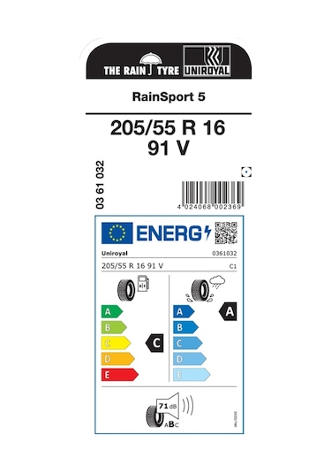 Uniroyal 205/55R16 91V Rainsport 5 Yaz Lastiği 2025