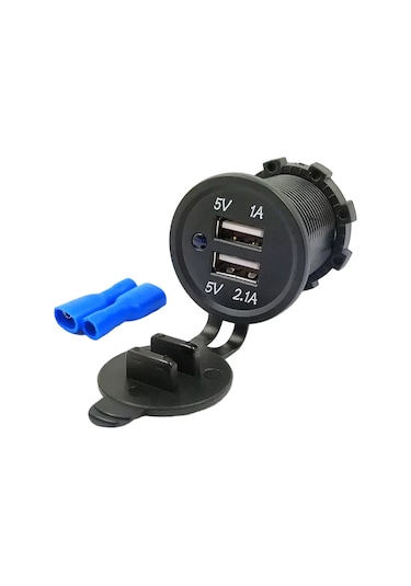 Ayt Powermaster Ic-266c 28 Mm Pano Tipi Usb 8-32 Volt Giriş 5v 2.1 Amper Çıkış Araç Oto Çakmaklık Tipi Usb Şarj Soketi