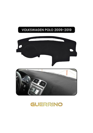 Volkswagen Polo 2009-2019 Torpido Koruma Halısı Siyah Kenar