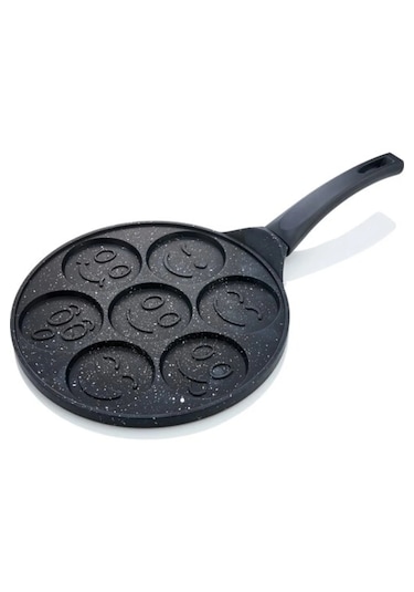 Leony Granit Döküm 26 Cm Smiley Gülenyüz Emojili Pankek Tava