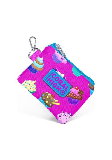 Coral High Kids Lavanta Pembe Cupcake Desenli Bozuk Para Çantası 21700