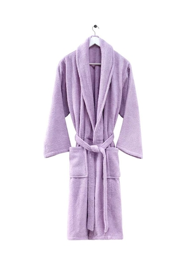 Menderes Home Cotton Collection Bukle Xlarge Bornoz Düz Lila